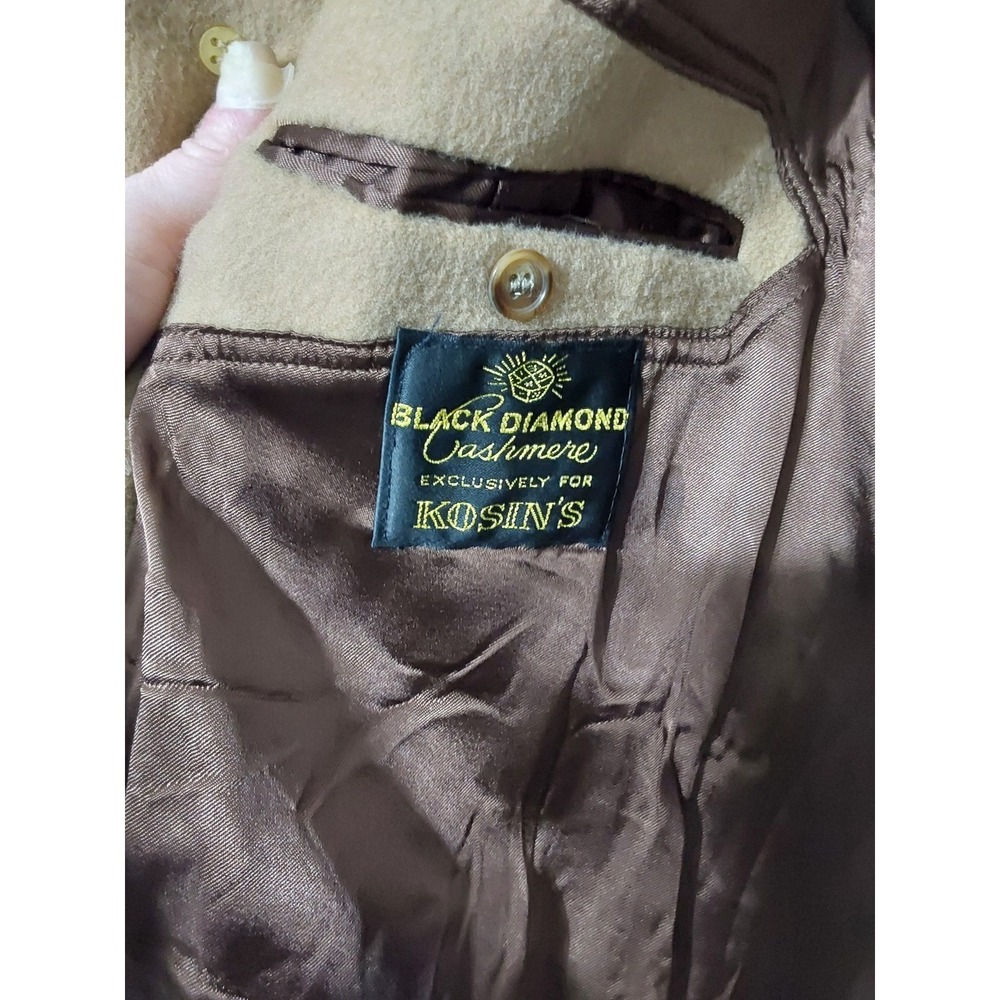 100%‎ Black Diamond Cashmere Men's Vintage Overcoat - Picture 2 of 4